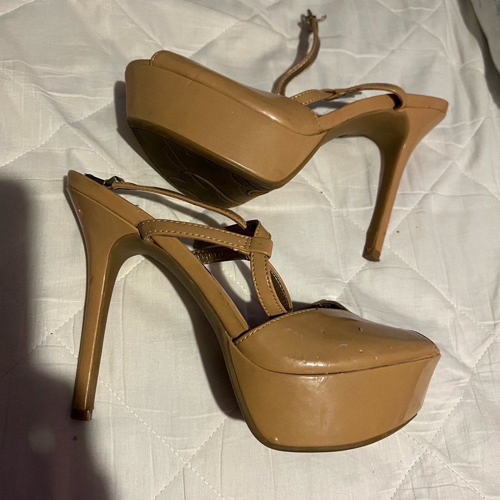 Worn nude heels